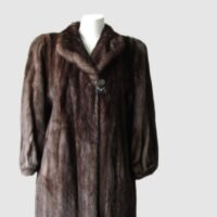Mink Fur Coat Jacket Superb Sz 8 Natural Blue Iris