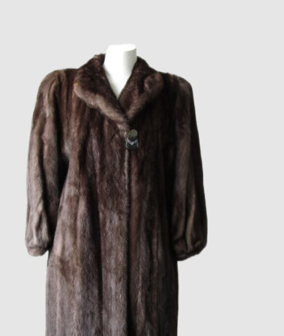 Mink Fur Coat Jacket Superb Sz 8 Natural Blue Iris
