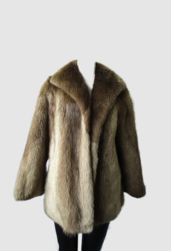 Beaver Fur Jacket Coat Women's Sz 8/10 Mint Blond Beaver