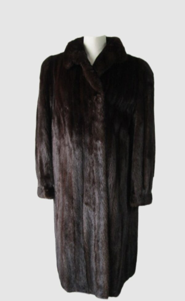 Mink Fur Coat Jacket Sz 8 MINT+ Natural Dark Ranch
