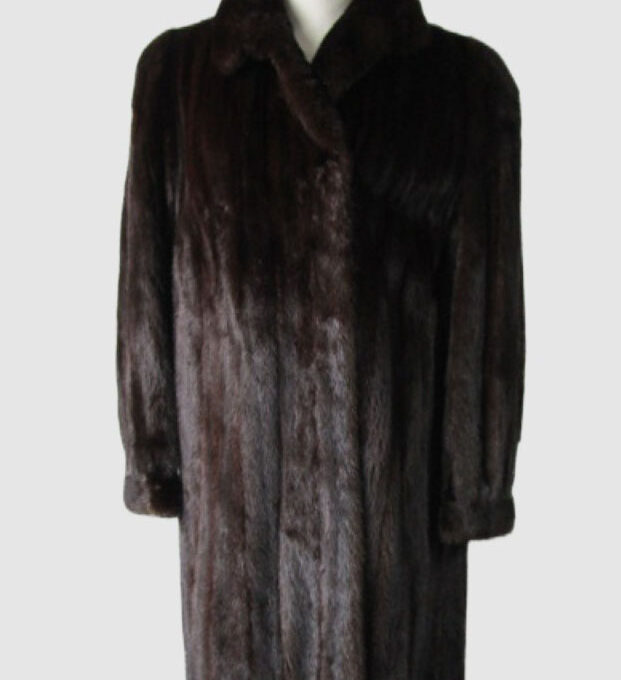 Mink Fur Coat Jacket Sz 8 MINT+ Natural Dark Ranch