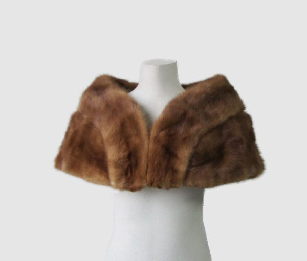 Mink Fur Stole Wrap Cape Collar Wedding MINT