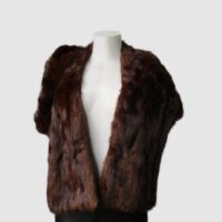 Squirrel Fur Stole Wrap Cape Wedding Sz M MINT