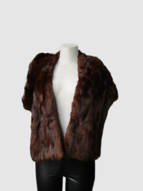 Squirrel Fur Stole Wrap Cape Wedding Sz M MINT