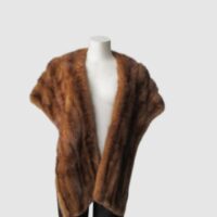 Mink Fur Stole Wrap Cape Wedding MINT 68"X 16"