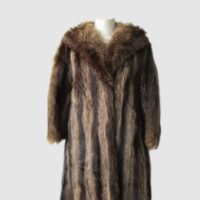 Raccoon Fur Coat Jacket Sz 6 MINT