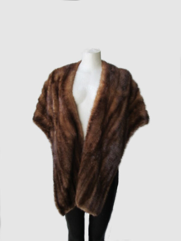 Mink Fur Shawl Stole Wrap Cape Wedding MINT Sz Large