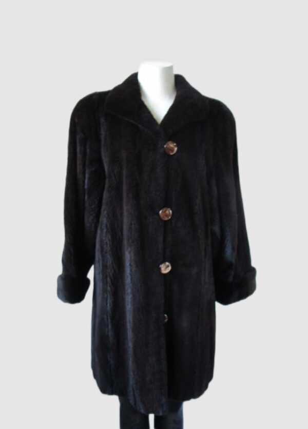 Sheared Mink Fur Jacket Coat SUPERB Sz 8 Brown