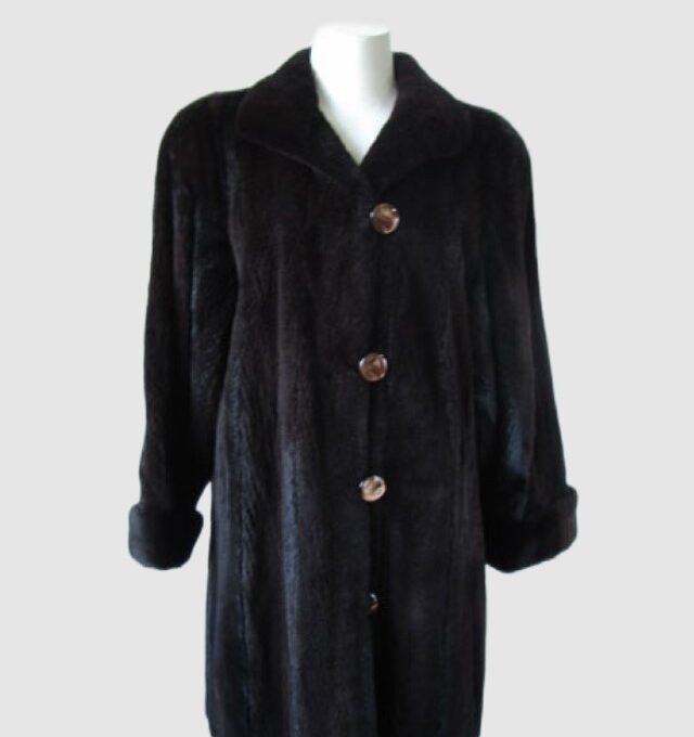 Sheared Mink Fur Jacket Coat SUPERB Sz 8 Brown