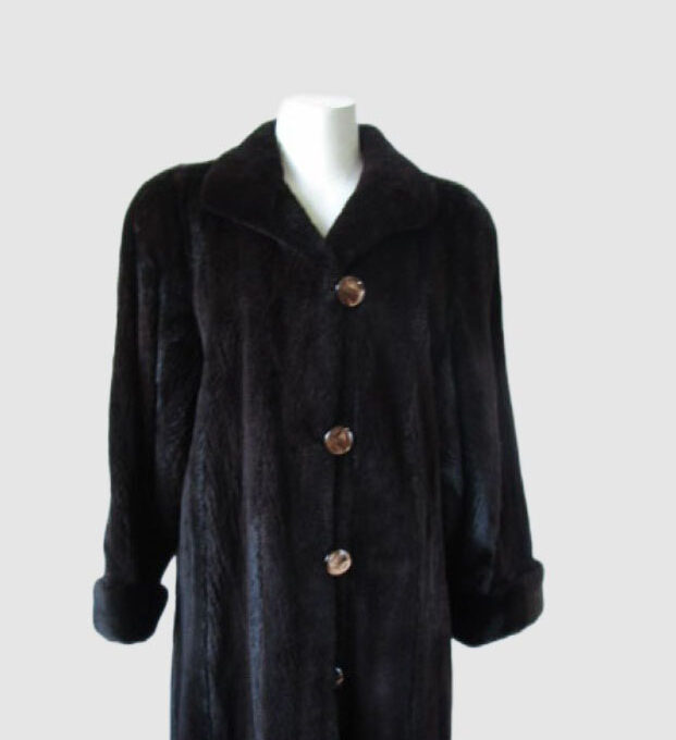 Sheared Mink Fur Jacket Coat SUPERB Sz 8 Brown