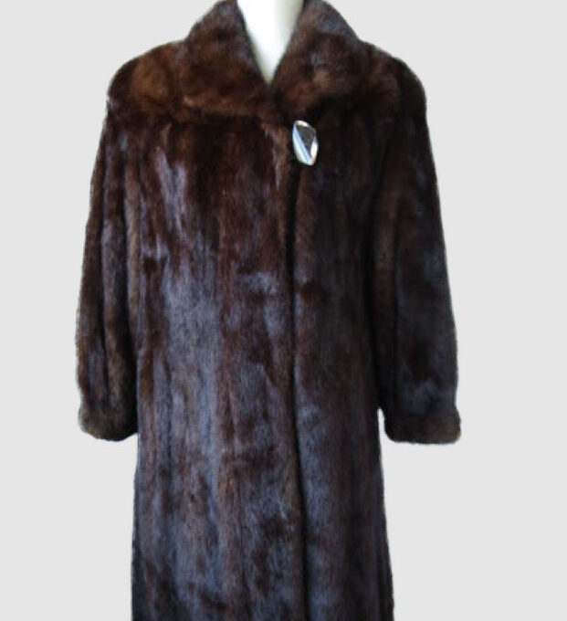 Mink Fur Coat Jacket MINT+ Sz 10 Natural Dark Pastel