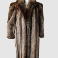 Raccoon Fur Coat Jacket Sz 10 MINT