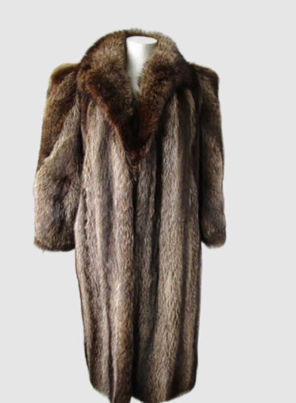 Raccoon Fur Coat Jacket Sz 10 MINT
