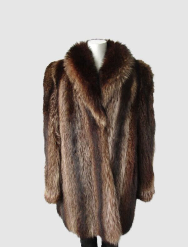 Raccoon Fur Coat Jacket MINT+ Sz 10