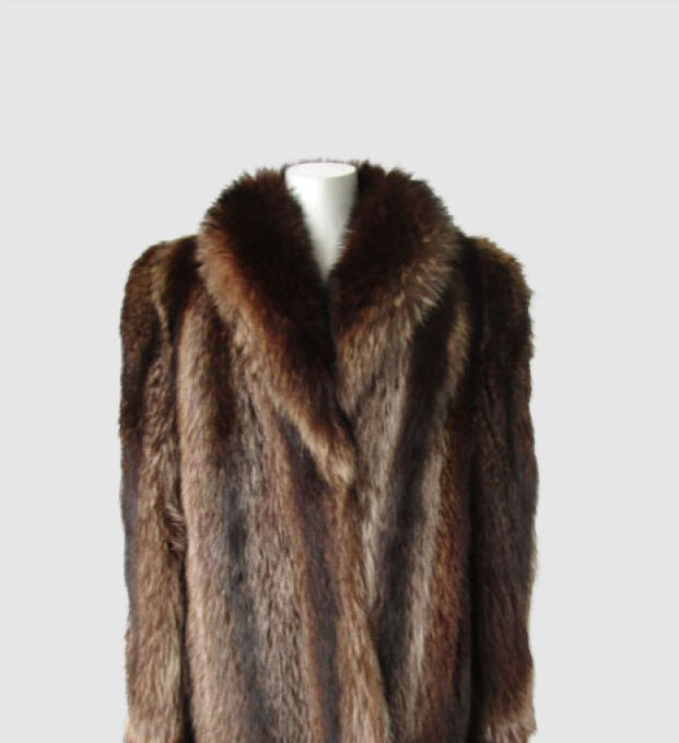 Raccoon Fur Coat Jacket MINT+ Sz 10