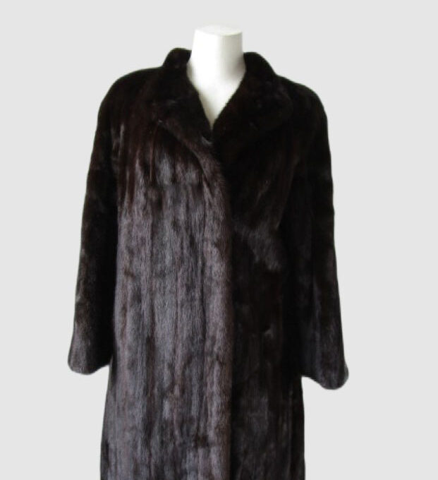Mink Fur Coat Jacket MINT+ Sz 8 Natural Dark Ranch