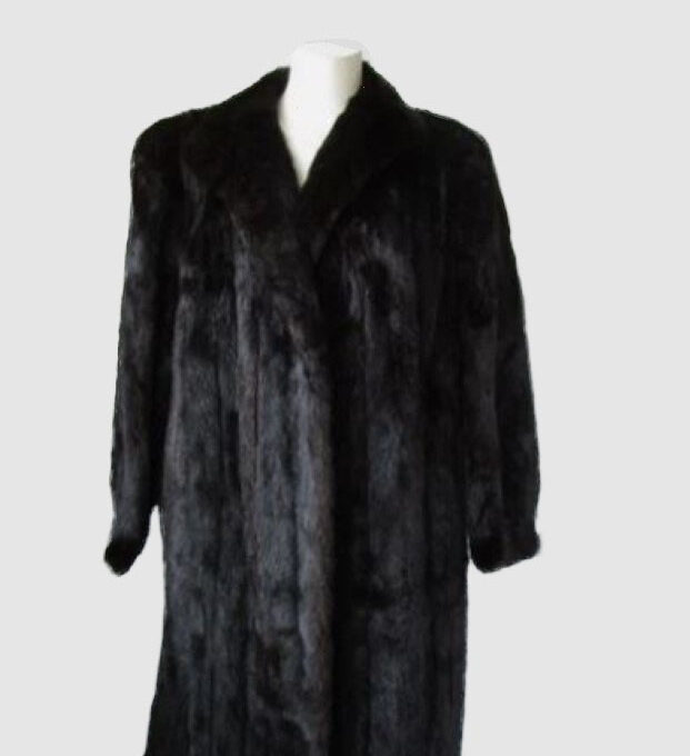 Mink Fur Coat MINT Sz 10 Natural Dark Ranch