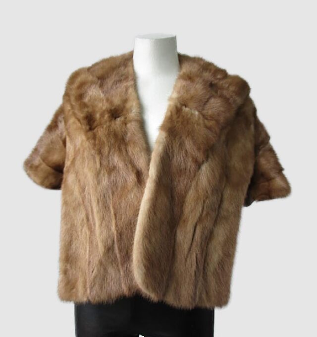 Mink Fur Stole Wrap Cape Wedding MINT