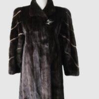 Mink Fur Coat Sz 8 SUPERB Natural Dark Ranch & Sapphire