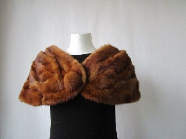 Chinese Mink Fur Cape Shawl Stole Wrap Cape MINT Wedding