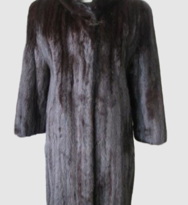 Mink Fur Coat Jacket PERFECT Sz  8 Female Natural Dark Ranch