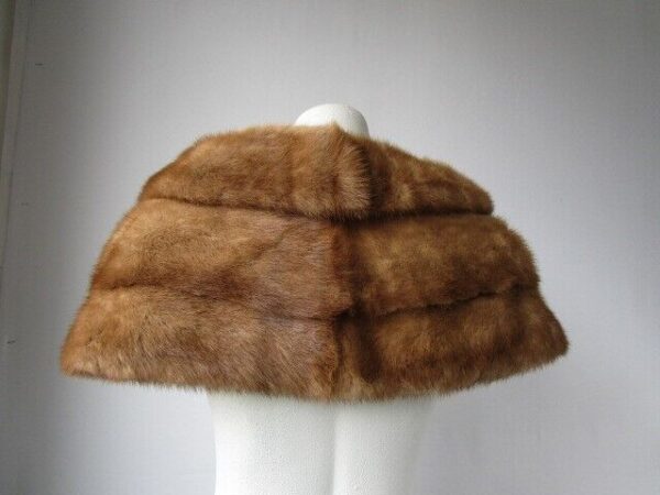 Mink Fur Cape Shawl Stole Wrap Cape WEDDING Sz Small - Image 4