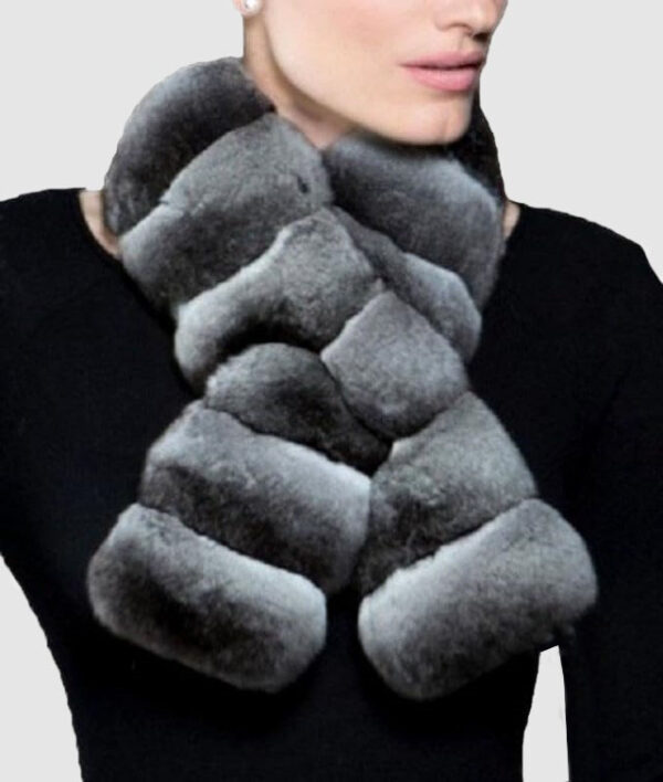 Chinchilla Fur Cape Scarf Wrap Shawl Collar Women's New