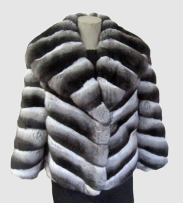 Chinchilla Fur Jacket Coat Sz 8