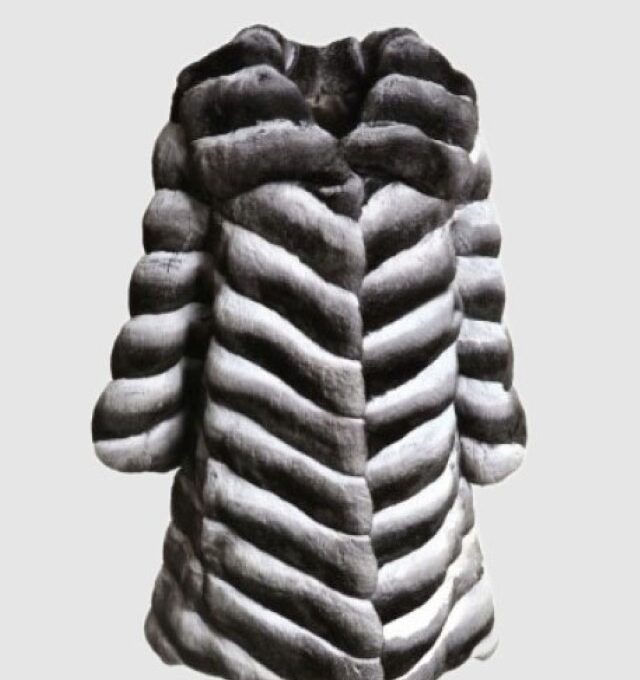 Chinchilla Fur Jacket Coat Vest Sz M