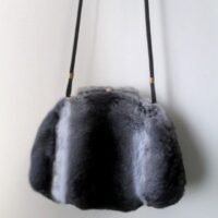 Chinchilla Fur Bag Purse Crossbody Hand Muff Purse