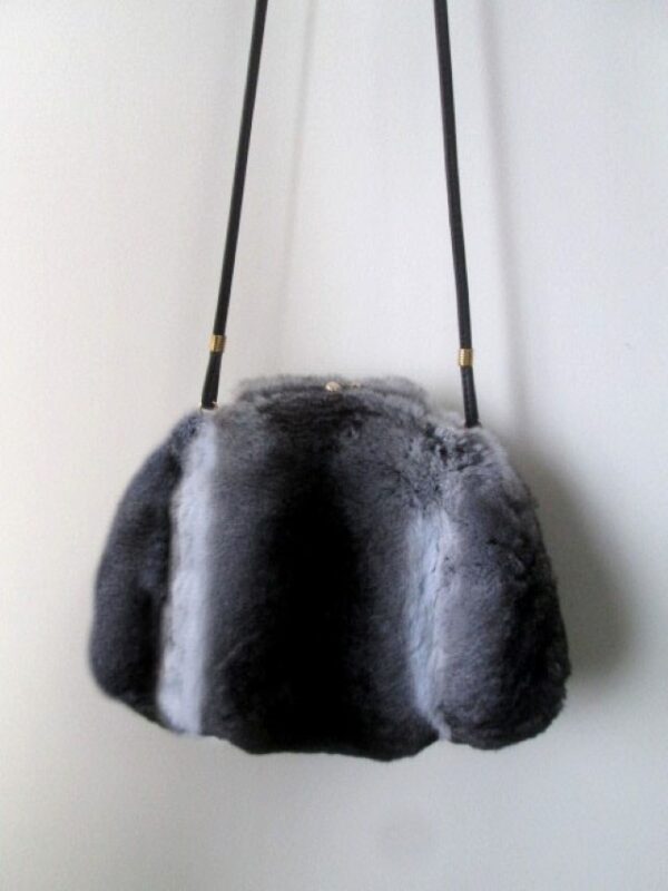 Chinchilla Fur Bag Purse Crossbody Hand Muff Purse