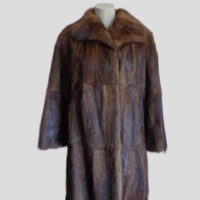 Muskrat Fur Coat Excellent Sz 8/10