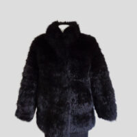 Raccoon Black Fur Coat Jacket Sz XS MINT