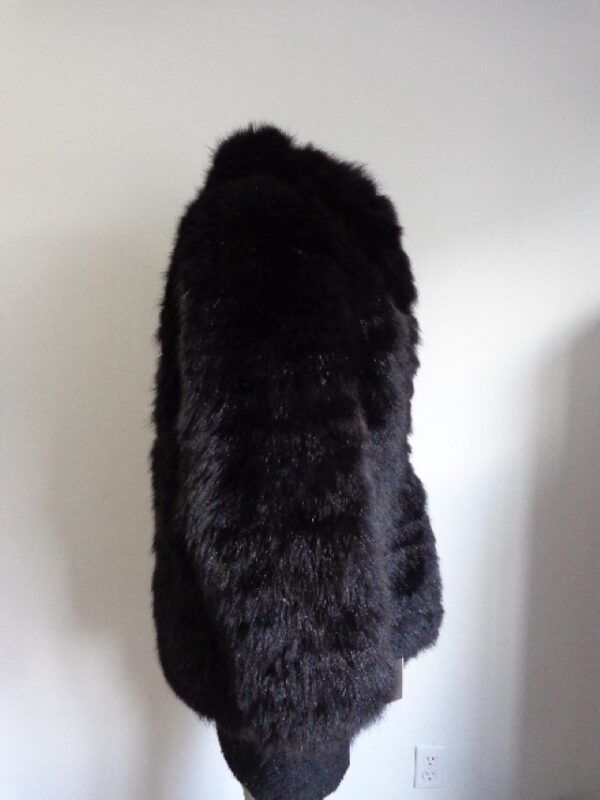Raccoon Black Fur Coat Jacket Sz XS MINT - Image 3