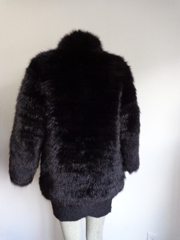 Raccoon Black Fur Coat Jacket Sz XS MINT - Image 4