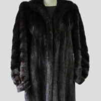 Mink Fur Coat Jacket Pristine Sz 12/14 Large Natural Dark Ranch