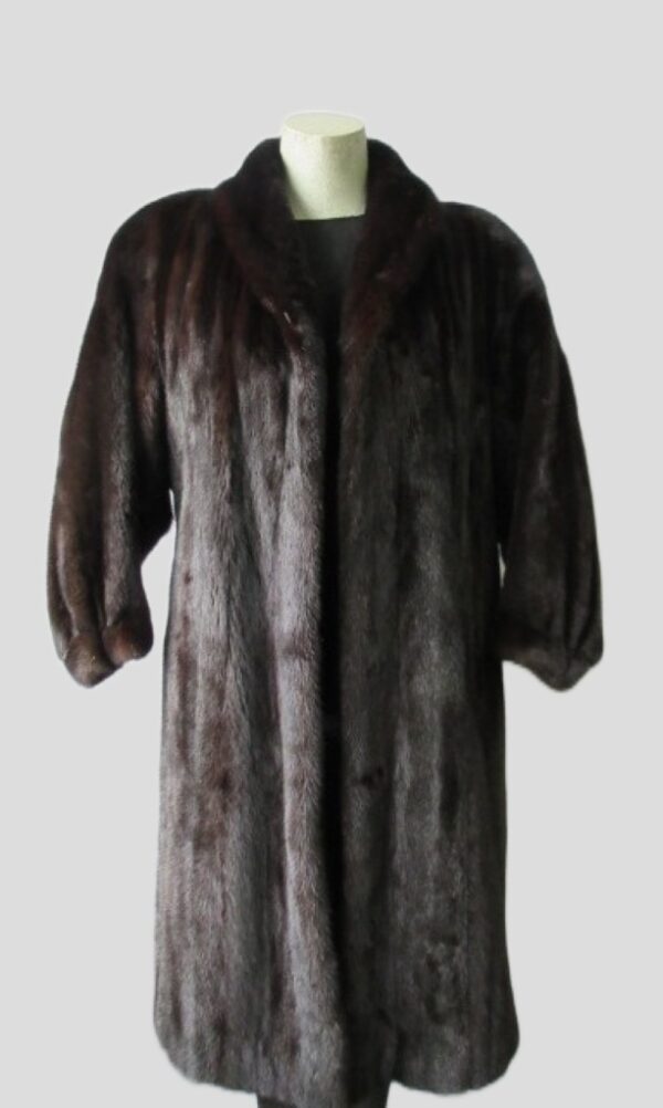 Mink Fur Coat Jacket MINT+ Sz 8 Natural Dark Ranch