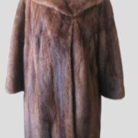 Mink Fur Coat Jacket MINT Sz 12 Natural Dark Pastel