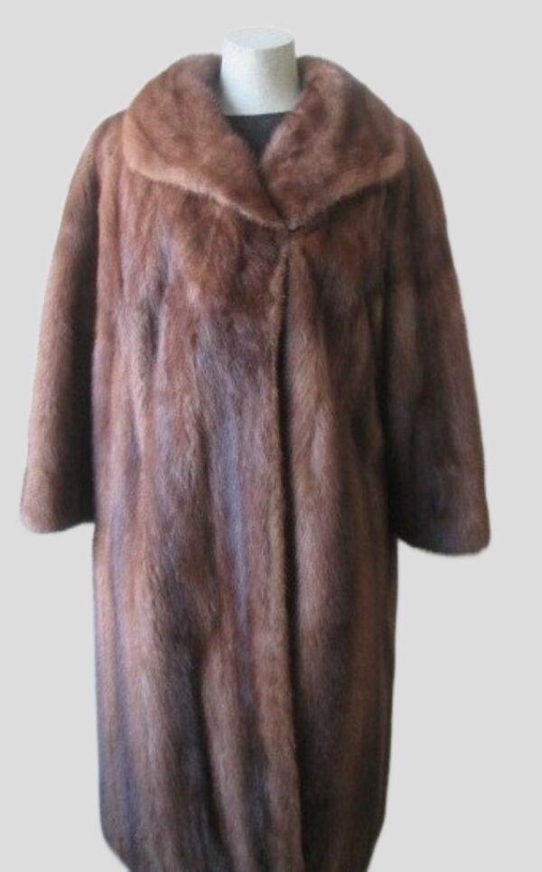Mink Fur Coat Jacket MINT Sz 12 Natural Dark Pastel