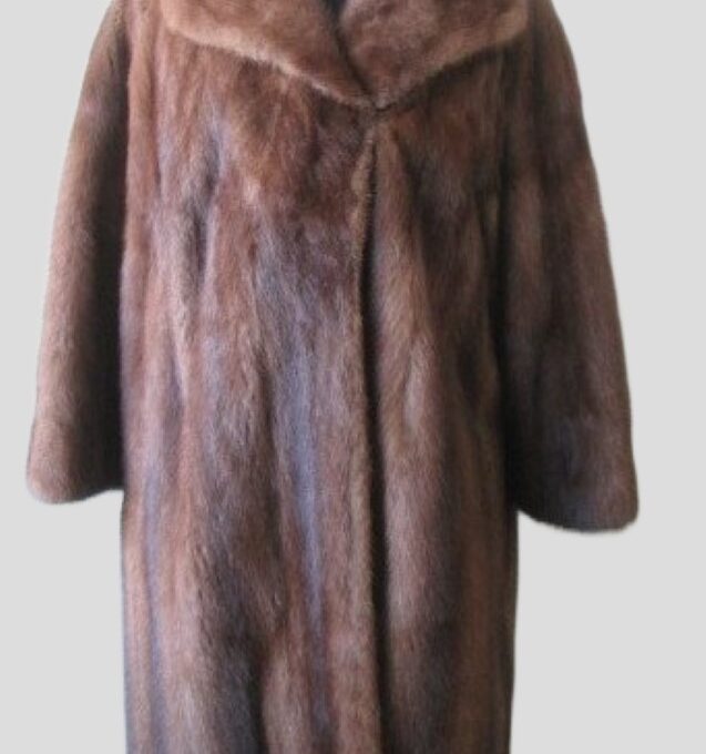 Mink Fur Coat Jacket MINT Sz 12 Natural Dark Pastel