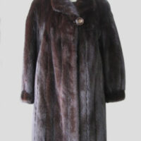 Mink Fur Coat Jacket Excellent Sz 8 Natural Dark Ranch