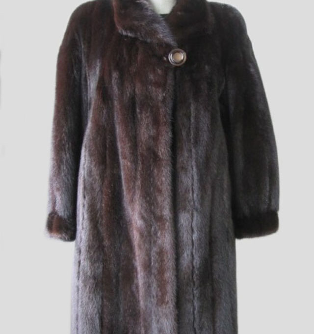 Mink Fur Coat Jacket Excellent Sz 8 Natural Dark Ranch