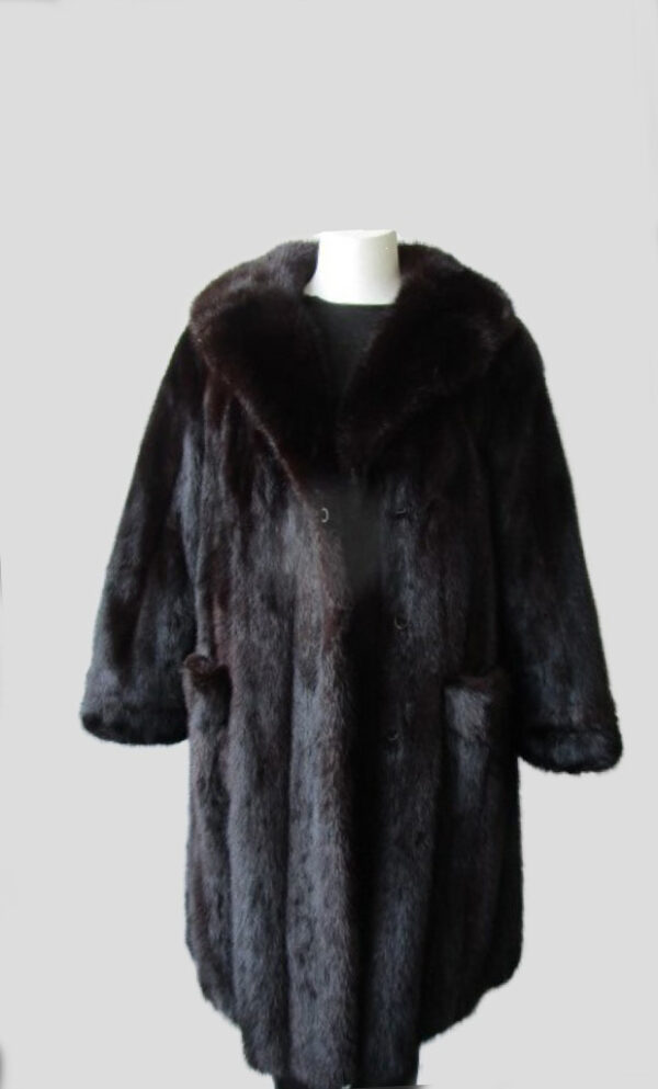 Mink Fur Coat MINT+ Sz 8 Natural Dark Ranch