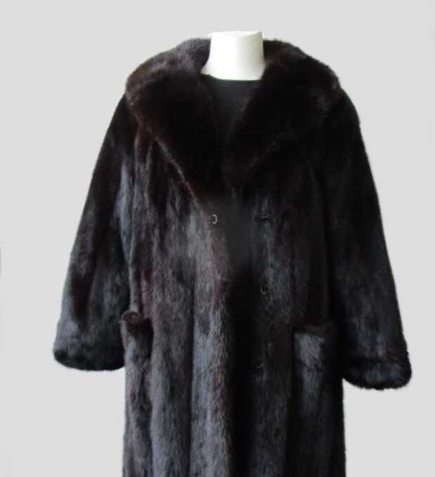 Mink Fur Coat MINT+ Sz 8 Natural Dark Ranch