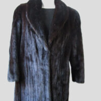 Mink Fur Coat Jacket Sz 10 Natural Dark Ranch FEMALE