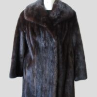 Mink Fur Coat Jacket VG++ Sz 12 Natural Dark Ranch