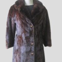 Mink Fur Jacket Coat MINT Petite MINT Sz 4/6 Natural Demi-Buff