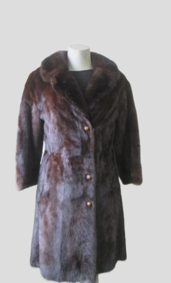 Mink Fur Jacket Coat MINT Petite MINT Sz 4/6 Natural Demi-Buff
