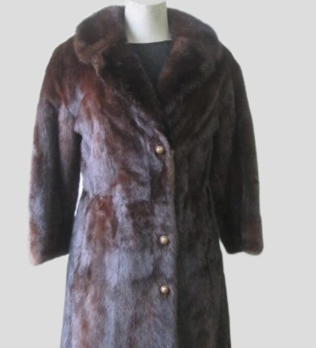 Mink Fur Jacket Coat MINT Petite MINT Sz 4/6 Natural Demi-Buff