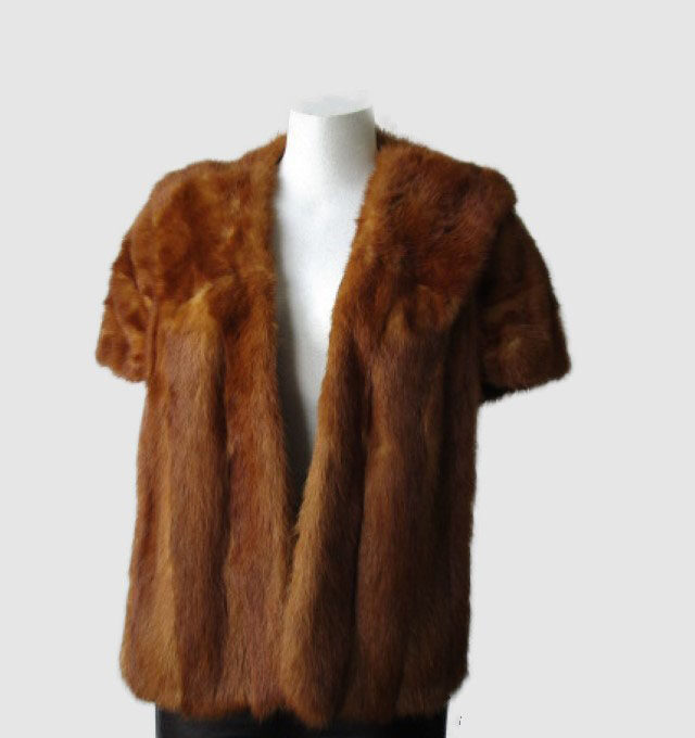 Mink Fur Shawl Stole Wrap Cape Mint Chinese Mink